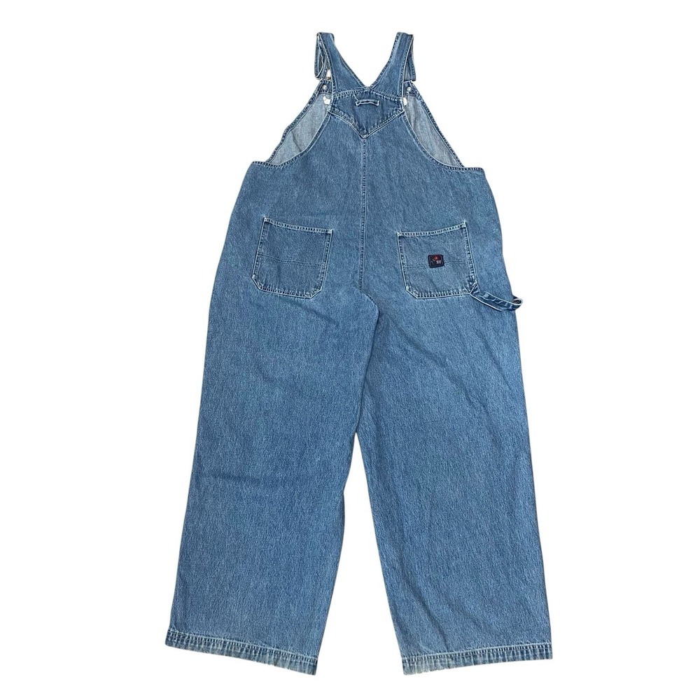 Vintage 90s Mickey Unlimited Disney Overalls Womens 20 Denim Embroidered Dreamy - Picture 2 of 16